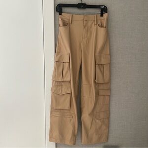 Alice + Olivia  Luis Vegan Leather Cargo Pants- Size 0; New with Tags